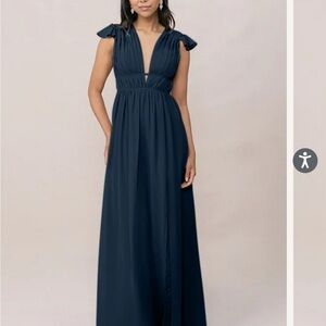 Revelry Cora Chiffon Romantic Blue Dress Size 8